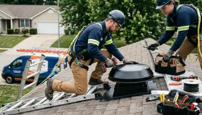 Attic fan installation and repair service by an electrician in Sarasota, FL