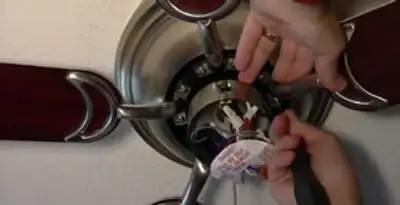 Ceiling fan installation with electrical wiring and mounting by professional electrician in Sarasota, FL