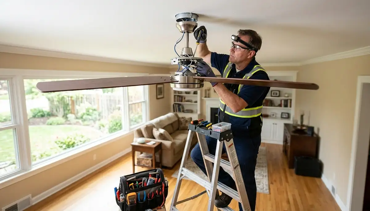 Ceiling fan repair service for Sarasota, FL homes by On Call Electrical