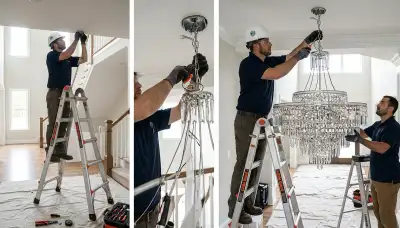 Chandelier installation service for Sarasota, FL homes by a licensed electrician