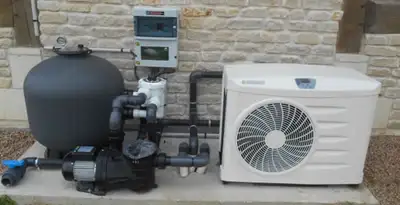 electric heater installation services with connected outdoor heating system equipment in Sarasota, FL