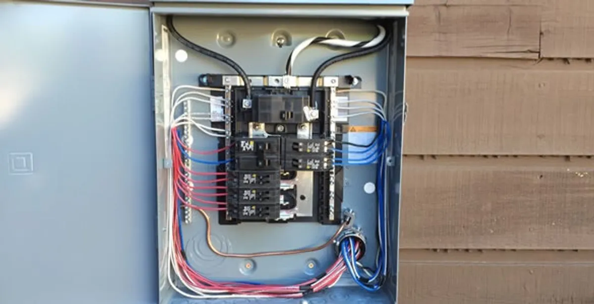 electrical panel upgrade service featuring newly installed electrical panel wired by licensed electricians in Sarasota, FL