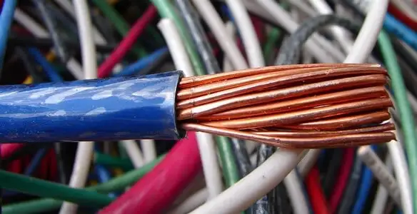 electrical wiring services showing exposed copper conductors and cable preparation in Sarasota, FL