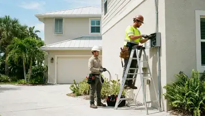 Electrician providing electrical services in Sarasota, FL