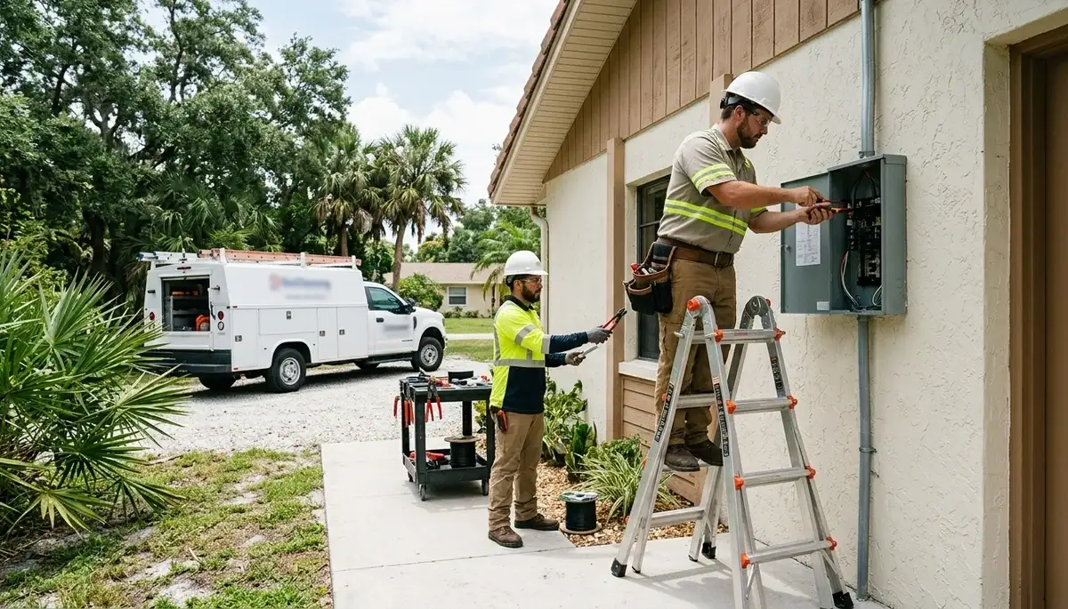 Electrician services in Sarasota, Florida for residential and commercial electrical needs