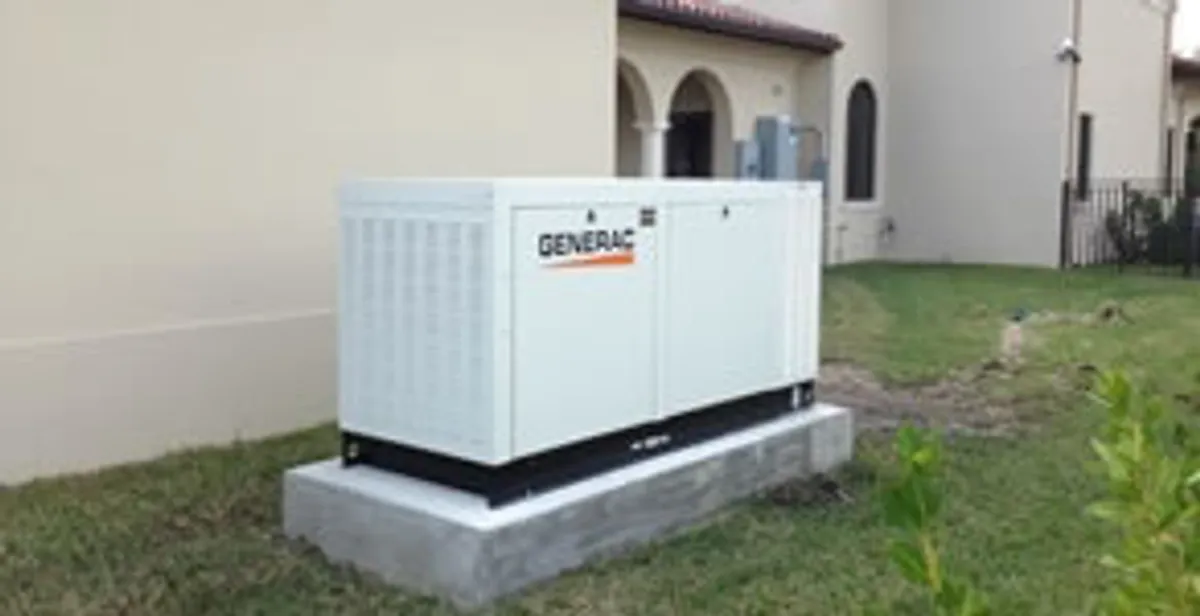 generator installation service showing standby generator professionally installed for residential power backup in Sarasota, FL