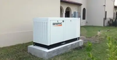 generator installation service showing standby generator professionally installed for residential power backup in Sarasota, FL