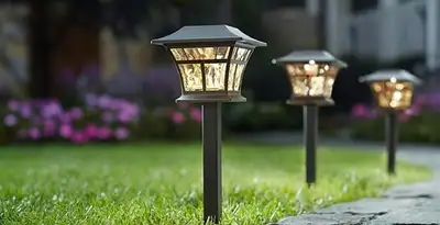 landscape lighting installation services with professionally installed pathway lights in Sarasota, FL