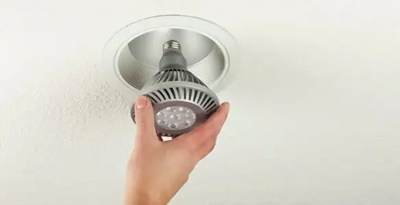 lighting installation service featuring recessed ceiling light installed by licensed professionals in Sarasota, FL