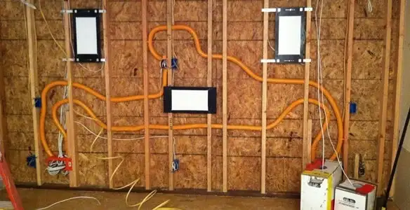 new construction wiring project displaying complete electrical system layout installed by professionals in Sarasota, FL