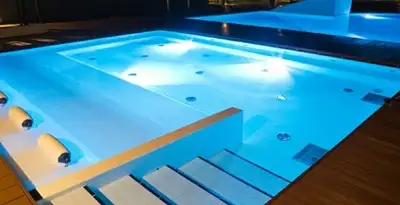 pool light installation and repair services providing modern illuminated pool lighting in Sarasota, FL