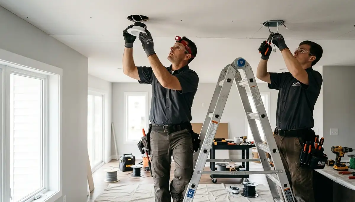 Recessed lighting installation for Sarasota, FL homes by On Call Electrical