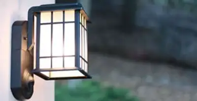 security light installation services with professionally mounted exterior wall light in Sarasota, FL